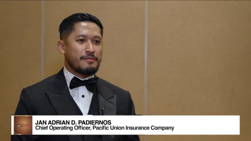 Insurance Asia Awards 2025 Winner: Jan Adrian D. Padiernos of Pacific Union Insurance Company