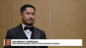 Insurance Asia Awards 2025 Winner: Jan Adrian D. Padiernos of Pacific Union Insurance Company
