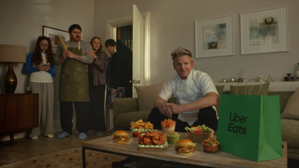 Uber Eats taps Gordon Ramsay to tell football fans to stop cooking