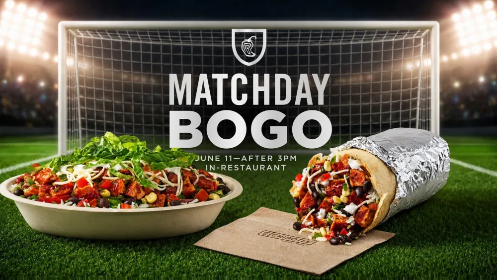 Chipotle UK serves up BOGO deal for football-shirt-wearing fans