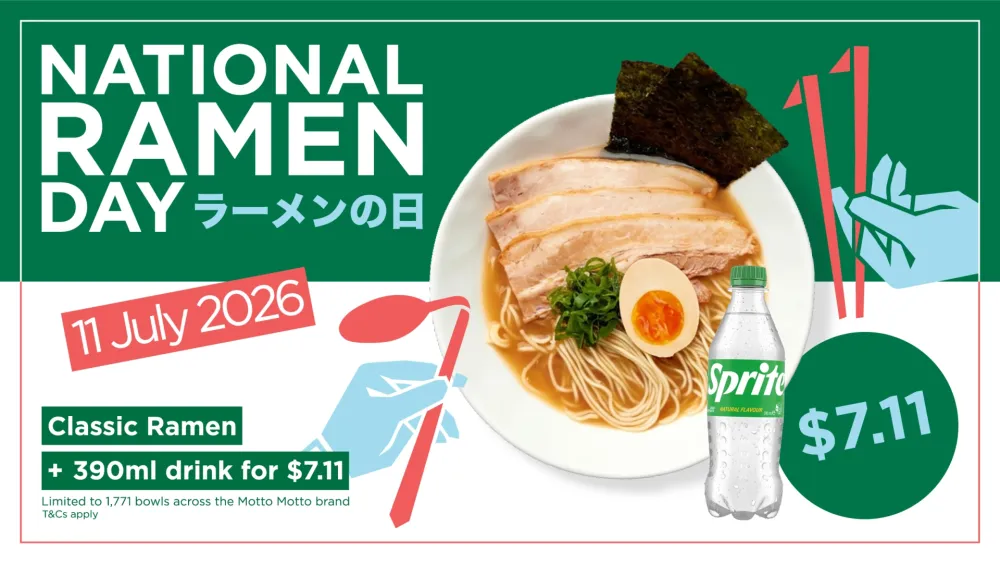 Motto Motto marks National Ramen Day with $7.11 ramen deal