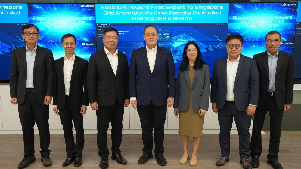 Seatrium starts exporting power from floating LNG-battery lab