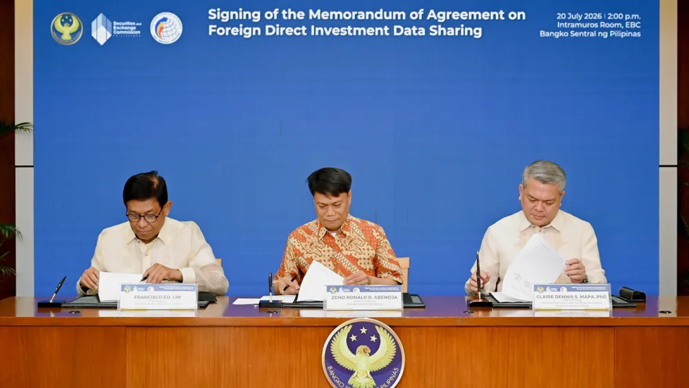 BSP signs MOA to close FDI data gaps between bank and firm records