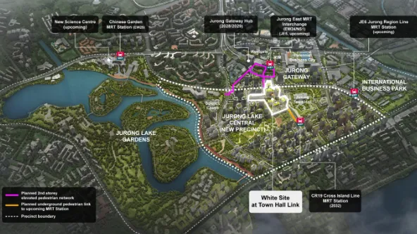 URA puts Jurong Lake District's Town Hall Link site up for tender