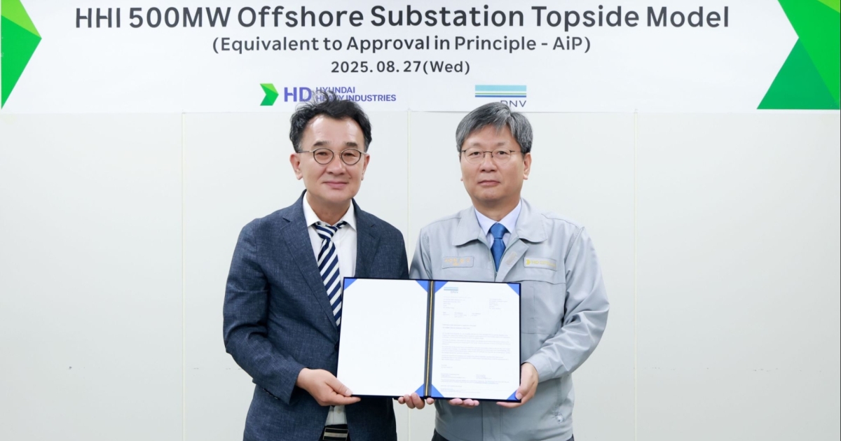 HD Hyundai bags approval for 500 MW offshore substation | Marine ...