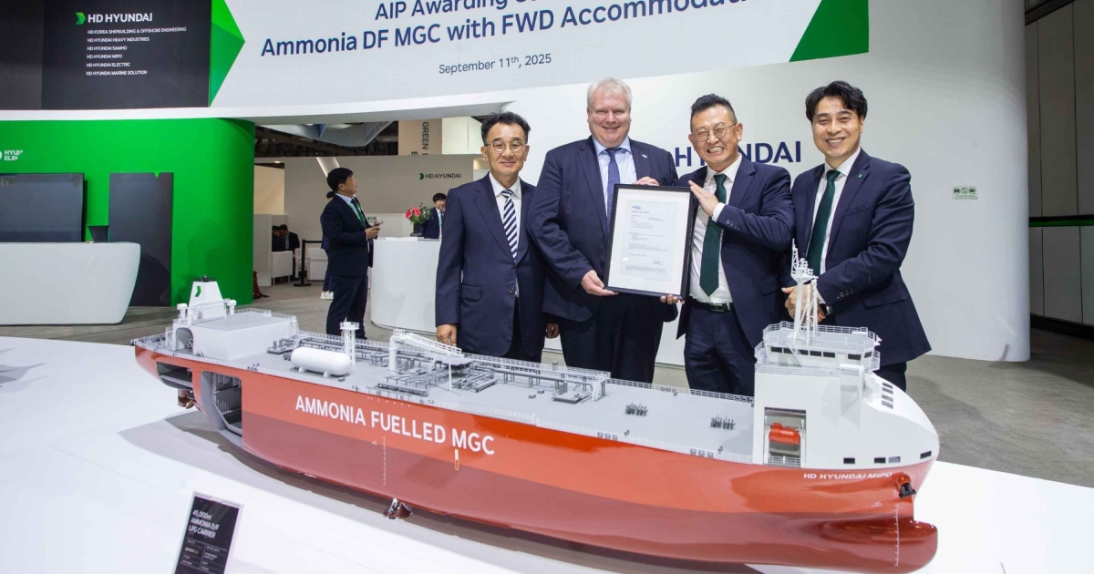 HD Hyundai secures approval in principle for ammonia dual-fuel medium ...