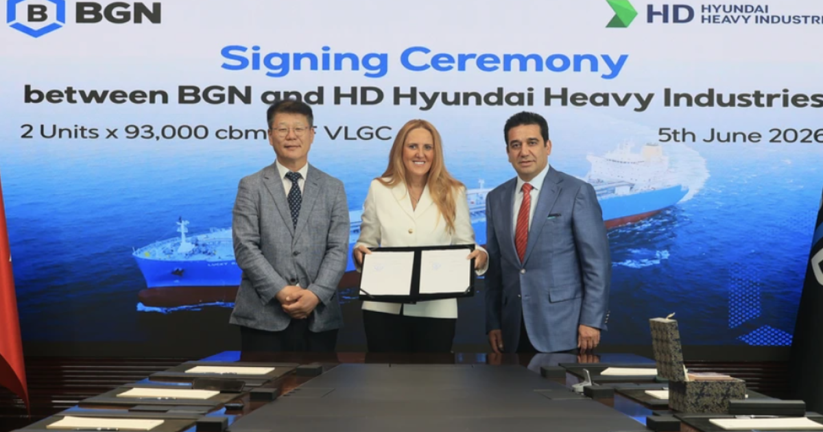 HD Hyundai wins order for two dual-fuel gas carriers from Turkey’s BGN ...